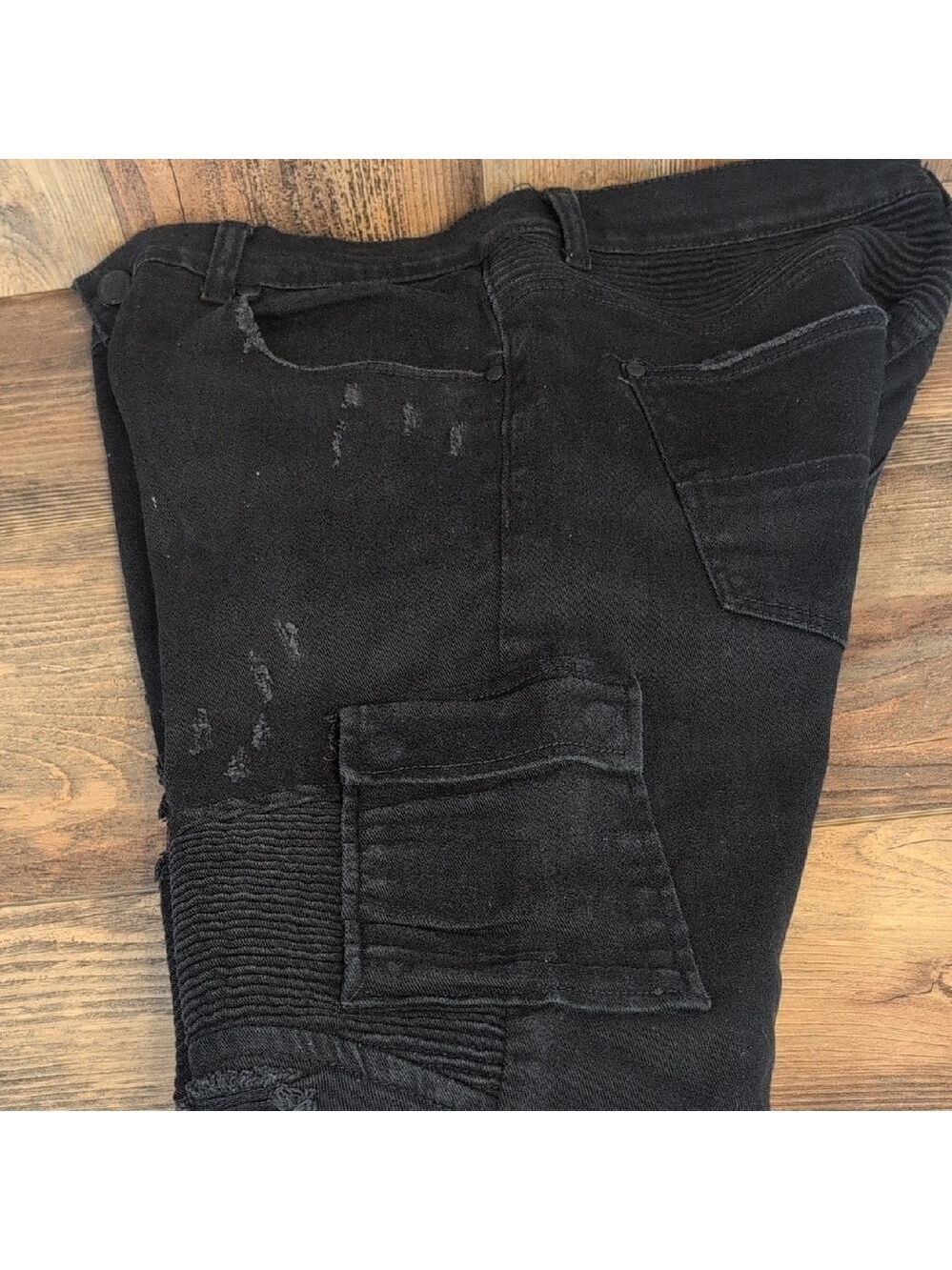 Supply & Demand Men's Black Ripped Destroyed Skinny Jeans 36W XL